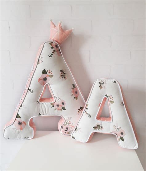 Initial Letter Shaped Pillows Alphabet Pillow Personalized Etsy