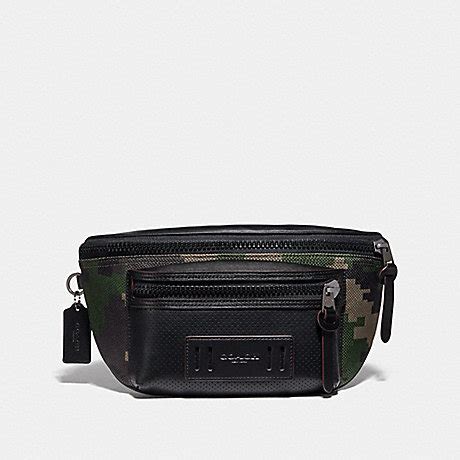 Coach rivington waistbag belt bag canvas blocking / bumbag coach new. COACH F72928 - TERRAIN BELT BAG WITH PIXELATED CAMO PRINT ...