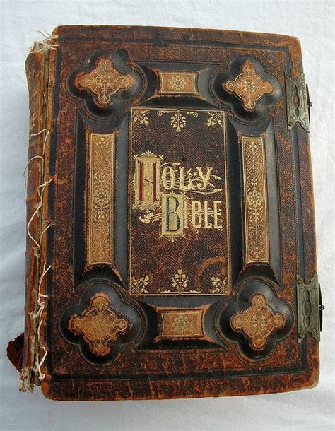 Scholars think that many og translators worked from early hebrew versions of biblical books that were quite different from those versions that became the mt. Holy Bible, dated 1885, antique gold lettering, leather ...