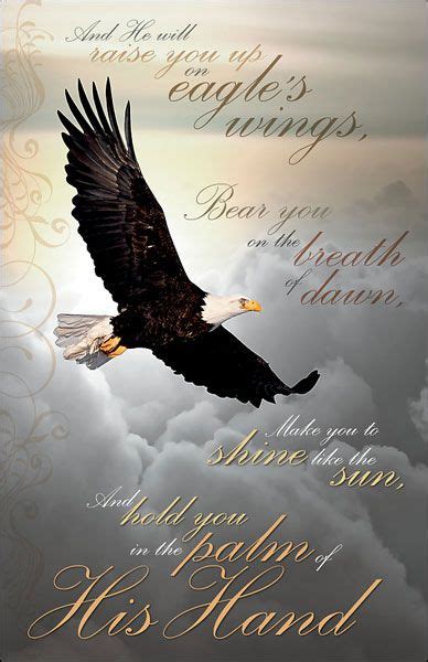 Church Bulletin 11" - Funeral/Inspirational - Memorial - Eagles Wings