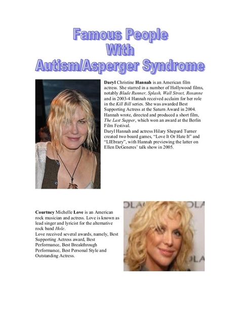 Famous People With Autism Or Asperger Syndrome