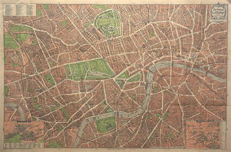 Uk London Pictorial Plan Of London The Old Map Gallery