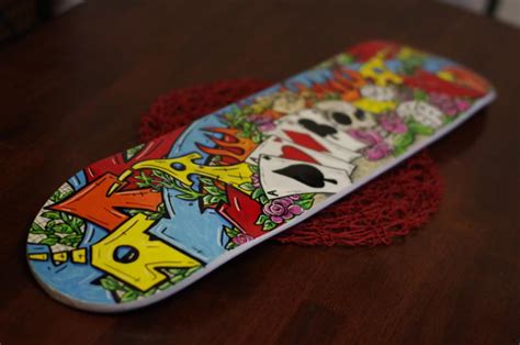 Custom Painted Skateboard Deck Kids Design Alison Arts