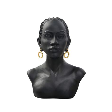 Buy Black African Woman Bust Statues Modern Decor African American