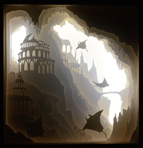 Enchanting Paper-Cut Light Boxes Illuminate Mythical Scenes – OAK COVER