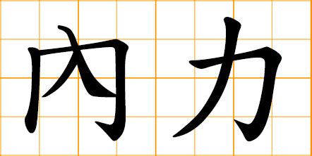 A note with an alphabet in one line for some languages. Chinese words: 內力, inner strength, internal force ...