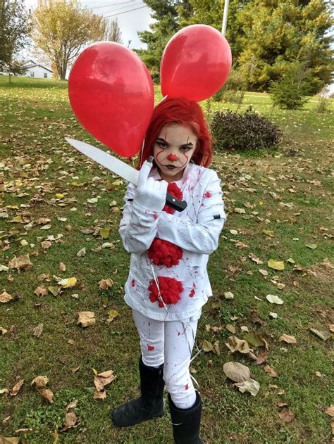 Pennywise It Clown Child Costume And Make Up Scary Clown Costume