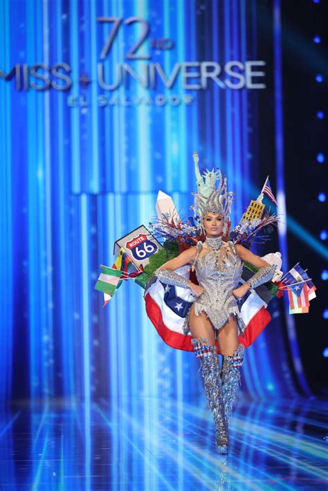 Miss USAs Swimwear Costume Cocktail Dress For Miss Universe 2023 WWD