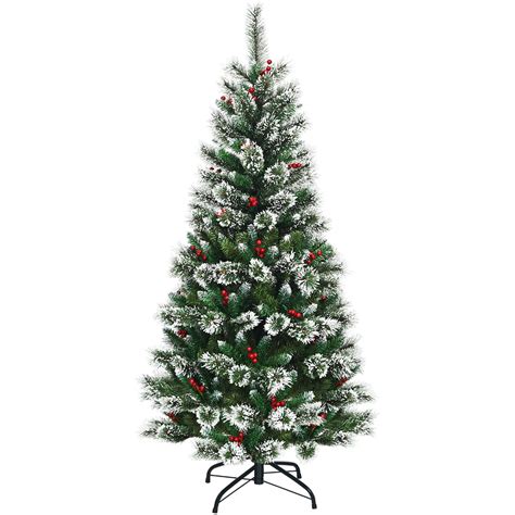 6 Ft Snow Flocked Artificial Christmas Tree Premium Hinged Pine