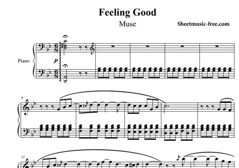 muse feeling good free sheet music pdf for piano the piano notes