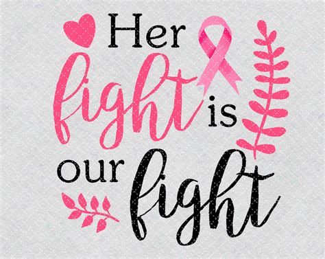 Her Fight Is Our Fight Png Cancer Awareness Cancer Gifts Etsy