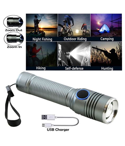Uc Super Bright Flashlight Rechargeable Led Torch 12w Flashlight Torch