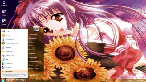 Anime Girls 5 Windows 7 Theme By Windowsthemes On Deviantart