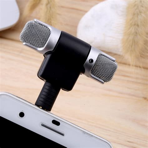 Portable Mini Stereo Microphone Mic 35mm Jack Pc Laptop Notebook