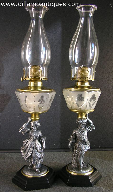 Pair Of Antique Oil Lamps Oil Lamp Antiques