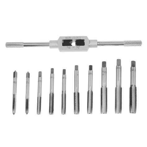 Dreld 11pcsset Tap Wrench Set Hand Tap Tapping Screw Thread Metric