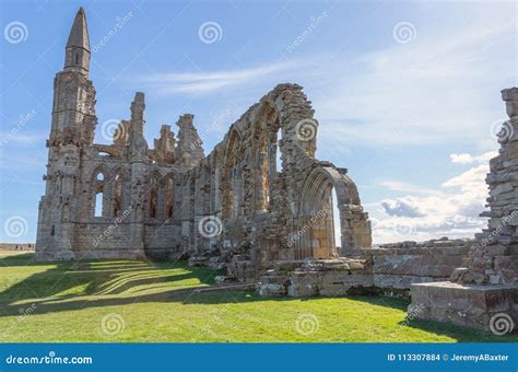 Whitby Abbey Ancient Monastery In Whitby England Stock Photo Image