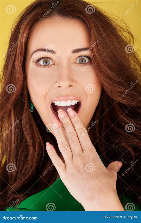 Beautiful Woman With Shocked Expression Royalty Free Stock Images