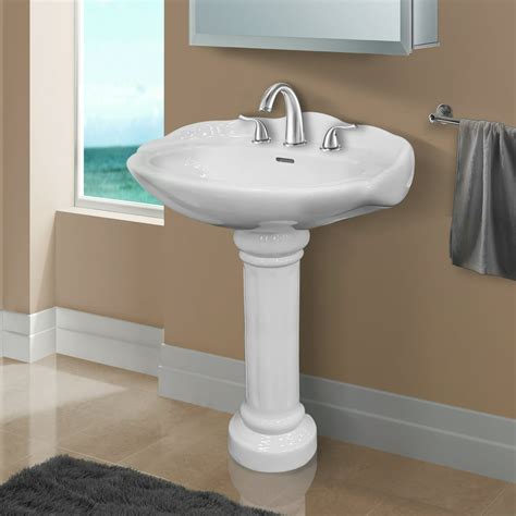 Fine Fixtures Victorian Pedestal Sink White Color 26 Inch Vitreous