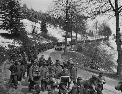 103rd Infantry Division With Captured German Soldiers Auland Austria