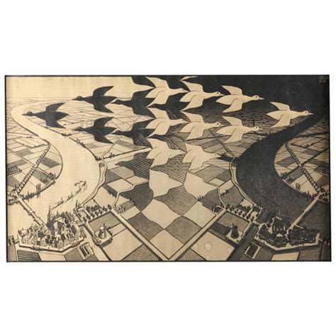 Maurits Cornelis Escher Day And Night Late 20th Century Mutualart