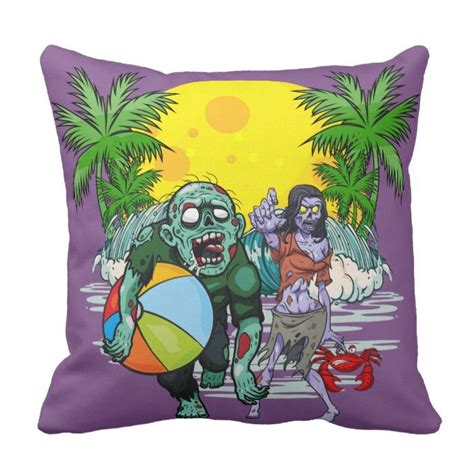 Zombies Throw Pillow Custom Halloween Throw Pillows Adn Cushions