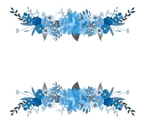 Pngtree provides millions of free png, vectors, cliparts and psd graphic. #flowers #floral #bouquet #flower #border #frame #blue ...