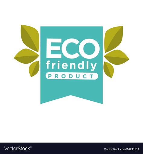 Eco Friendly Product Label Or Isolated Icon Vector Image