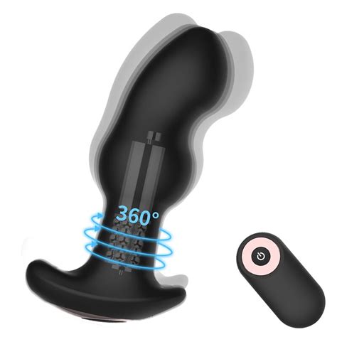 360 Degree Rotating Anal Vibrator Silicone Male Prostate Massager Butt