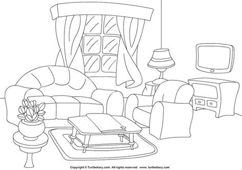 Transform your living room into the space of your dreams! Living Room Coloring Page | Malvorlagen, Kostenlose ausmalbilder, Malvorlagen für kinder