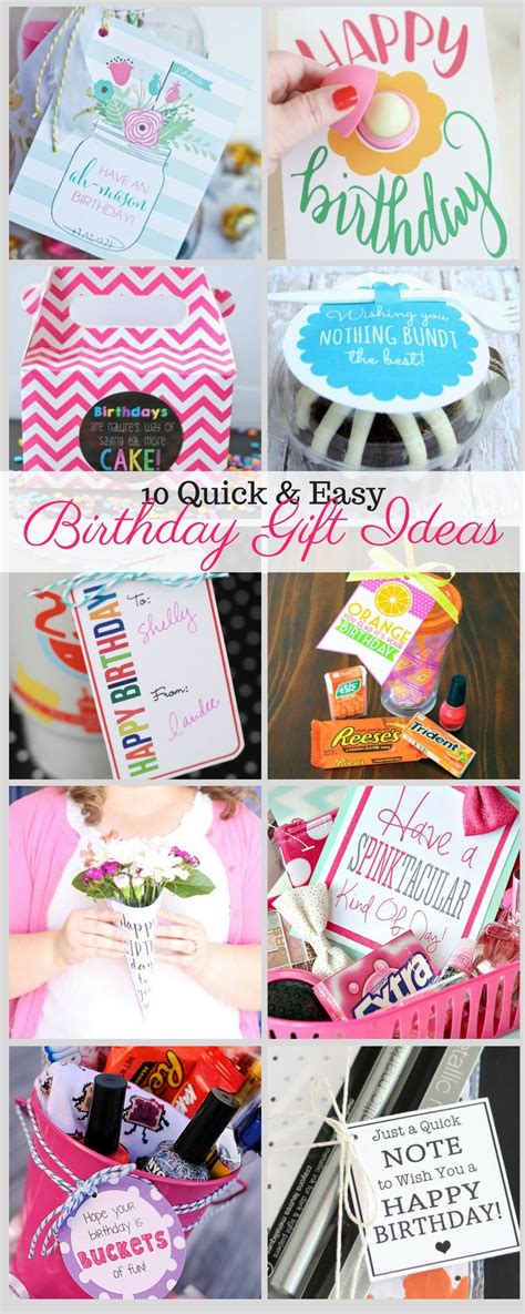 Check spelling or type a new query. 10 Quick and Easy Birthday Gift Ideas - Liz on Call