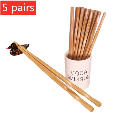Chopstick, #270 among malay restaurants: 5pairs Natural bamboo chopsticks household chopsticks ...
