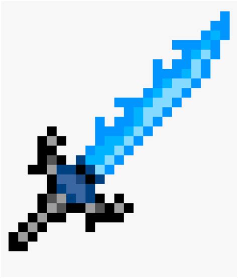 Gold Minecraft Sword Pixel Art