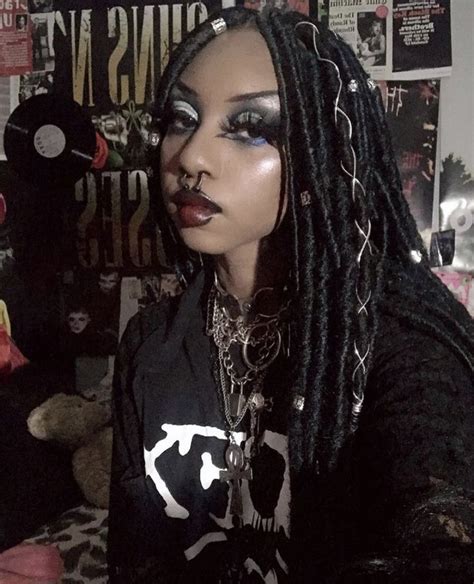 Pin By Aniya On Afro Punk In 2022 Afro Goth Men Hair Color Afro Gothic