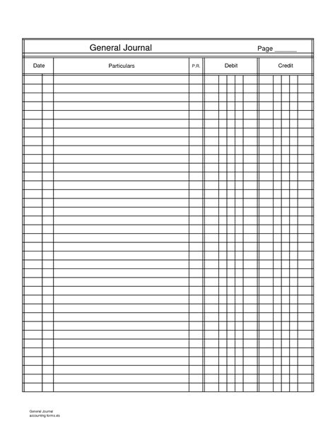 Blank Ledger Template