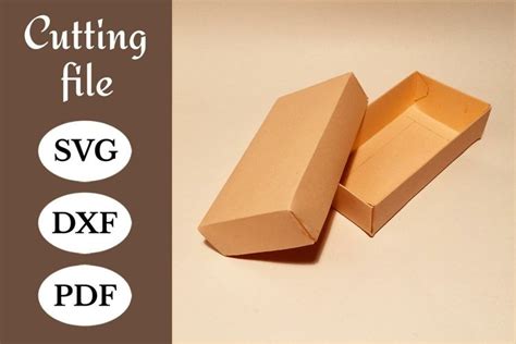 Box with lid template, rectangle box with lid, Cricut, SVG