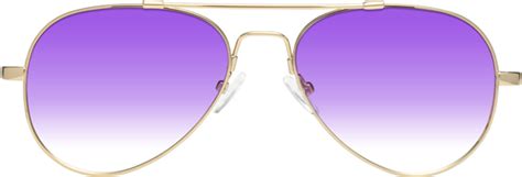 Gold Flexible Titanium Aviator Gradient Sunglasses With Purple Sunwear Lenses Dawn