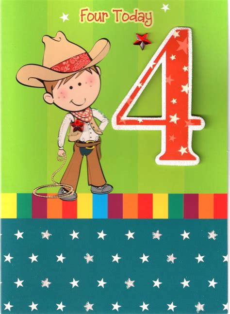 Check spelling or type a new query. Boys 4th Birthday 4 Four Today Card | Cards | Love Kates