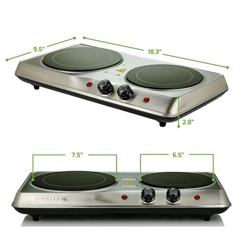 2 Portable Electric Cooktop Double Burner Hot Plate Cooking Stove