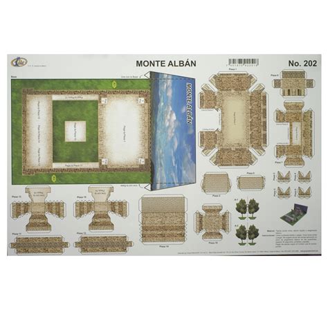 Monte Alban Maqueta Para Recortar Y Armar Fuji Hands