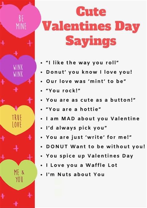 Cute Valentine Sayings And The Ts Ideas To Go With Them Cute Valentine Sayings Valentines