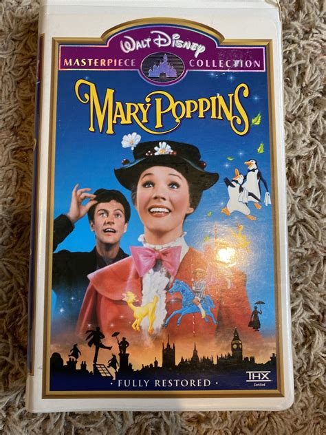 Walt Disney Masterpiece Collection Mary Poppins Vhs In Clamshell