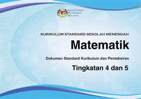 DSKP Matematik Tingkatan 5