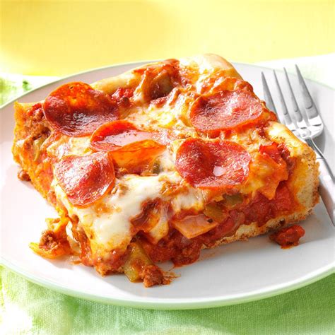 Quick And Easy Deep Dish Pizza Recipe Taste Of Home