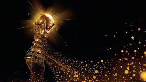 Download Fifa World Cup Glittery Gold Trophy Wallpaper