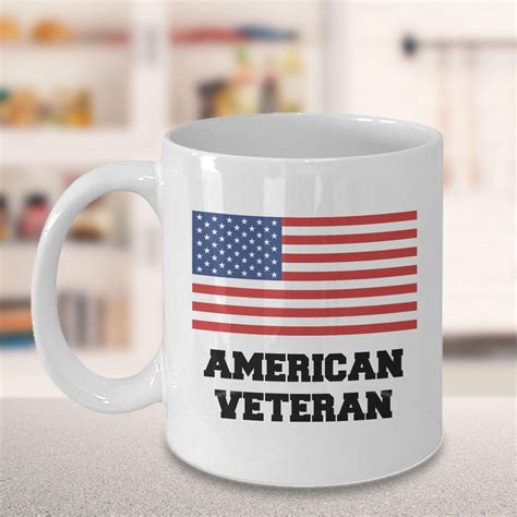 American Veteran Coffee Mug With American Flag Veteran Etsy Mugs Coffee Mugs Gifts For