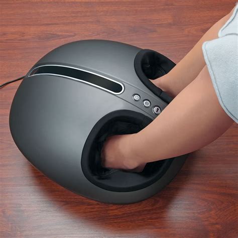 The Shiatsu Heated Foot Compression Massager Hammacher Schlemmer Shiatsu Massager Compression