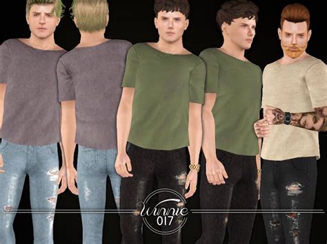 Basic Linen T Shirt For Male Sims Found In Tsr Category Sims 3 Male