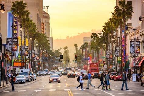 Hollywood California Streets Editorial Stock Image Image Of Evening