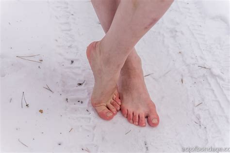 Katrin Barefoot In The Snow Act Of Bondage